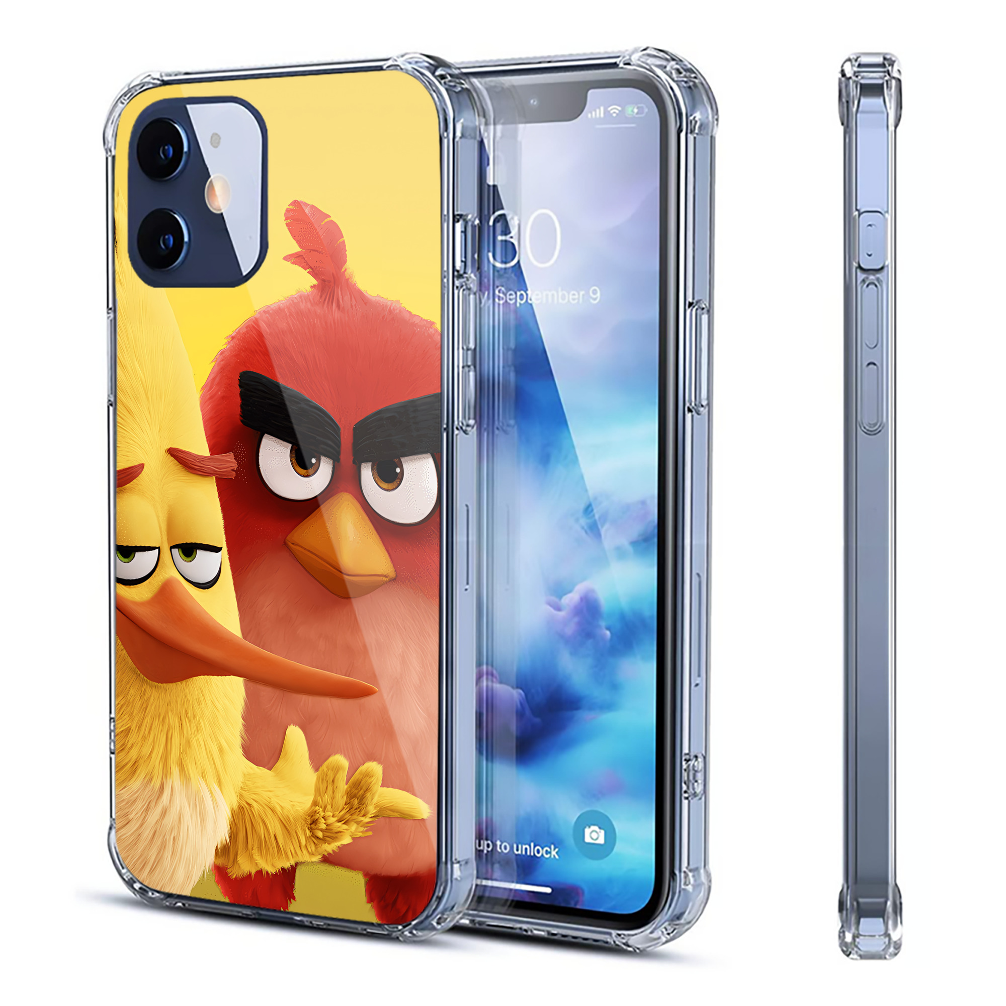 （画像用） Angry Birds アングリーバード 【iPhone 12シリーズ対応】透明スマホケース（クリアソフトケース）